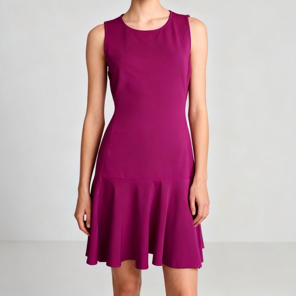 Jonathan Simkhai Flare‎ Dress Fuchsia Sleeveless Drop Waist size 4